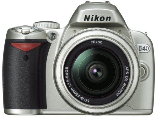 【中古】Nikon デジタル一眼レフカメラ D40 レンズキット シルバー D40SLK
