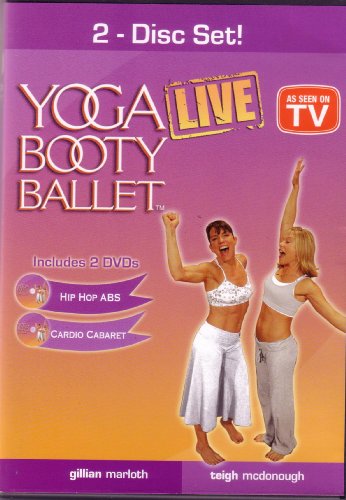 【中古】Yoga Booty Ballet Live 2 DVD set: Hip Hop Abs & Cardio Cabaret
