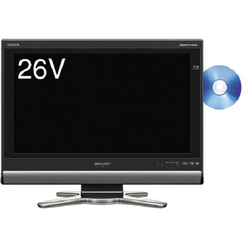 【中古】シャープ 26V型 液晶 テレビ AQUOS LC-26DX1-B ハイビジョン ブルーレイレコーダー内蔵 2008年モデル｜ドリエム店 35,835円
