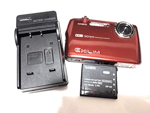 【中古】CASIO デジタルカメラ HI-SPEED EXILIM EX-FS10 レッド EX-FS10RD|ドリエム店