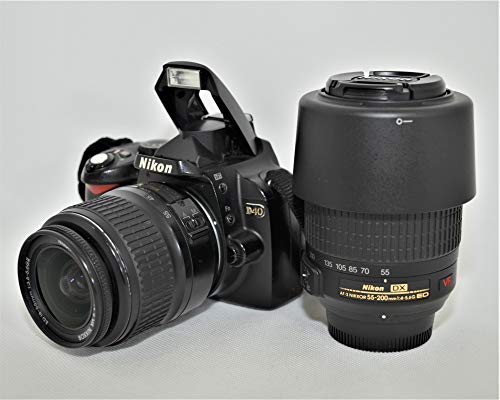 【中古】Nikon デジタル一眼レフカメラ D40 ダブルズームキットII ブラック D40BWZII