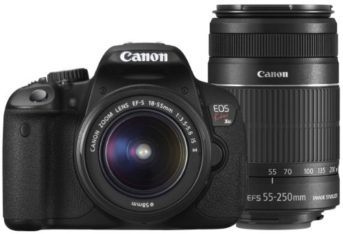 【中古】Canon デジタル一眼レフカメラ EOS Kiss X6i ダブルズームキット EF-S18-55ｍｍ/EF-S55-250ｍｍ付属 KISSX6i-WKIT