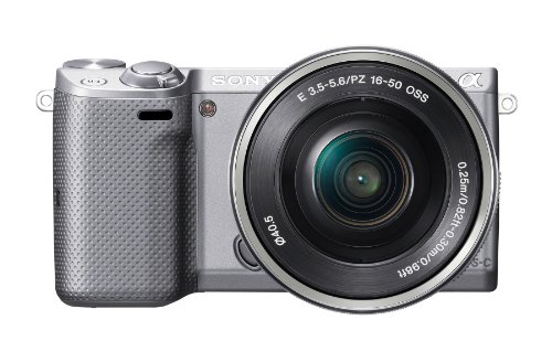 【中古】SONY ミラーレス一眼 NEX-5T パワーズームレンズキット シルバー NEX-5TL-S