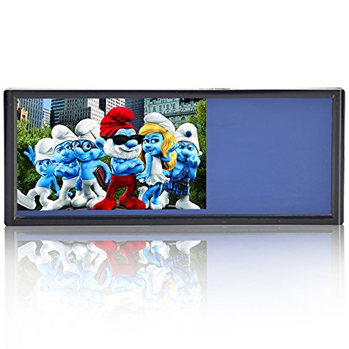 【中古】LOSKAルームミラーモニター7インチタッチボタン12V/24V対応 解像度800*480 AV1/AV2系統映像入力 バックカメラ連動機能バックミラーモニター