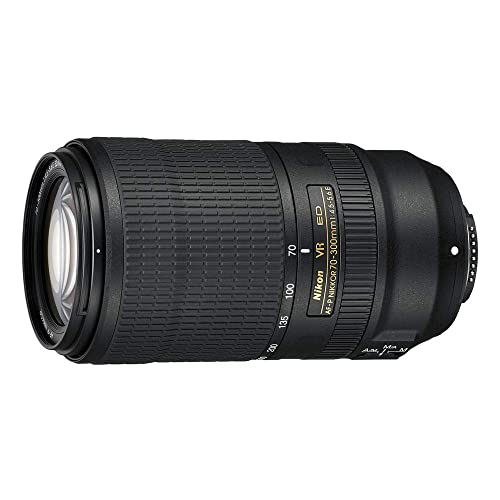 【中古】Nikon AF-P NIKKOR 70-300mm f/4.5-5.6E ED VR 固定ズームデジタル一眼レフカメラレンズ ブラック
