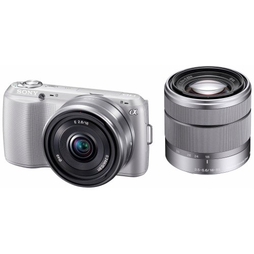 【中古】SONY デジタル一眼カメラ α NEX-C3 ダブルレンズキット シルバー NEX-C3D/S|ドリエム店