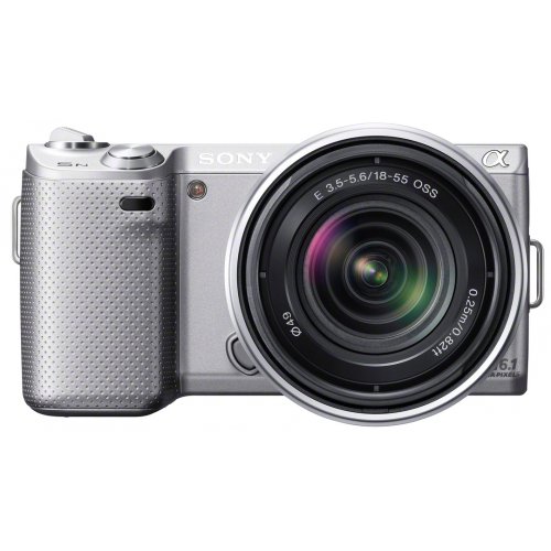 【中古】SONY ミラーレス一眼カメラ α NEX-5N ズームレンズキット シルバー NEX-5NK/S｜ドリエム店
