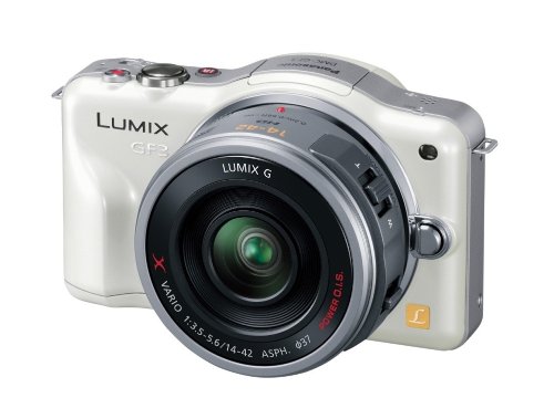 【中古】パナソニック ミラーレス一眼カメラ LUMIX GF3 電動ズームキット シェルホワイト DMC-GF3X-W|ドリエム店