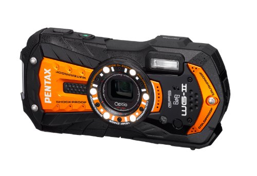【中古】PENTAX 防水デジタルカメラ Optio WG-2GPS (シャイニーオレンジ) OPTIOWG-2GPSOR|ドリエム店
