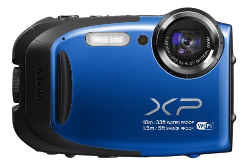 【中古】FUJIFILM デジタルカメラ XP70BL ブルー F FX-XP70 BL|ドリエム店