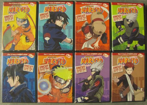 【中古】Naruto Uncut: Complete Seasons 1-4 (8 Box-Set Pack: 220 Episodes on 48 Discs)|ドリエム店