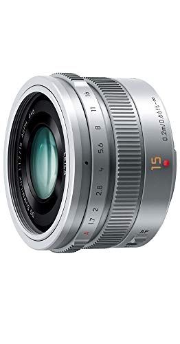 【中古】パナソニック 単焦点 広角レンズ マイクロフォーサーズ用 ライカ DG SUMMILUX 15mm/F1.7 ASPH. シルバー H-X015-S