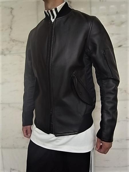 y3 leather jacket