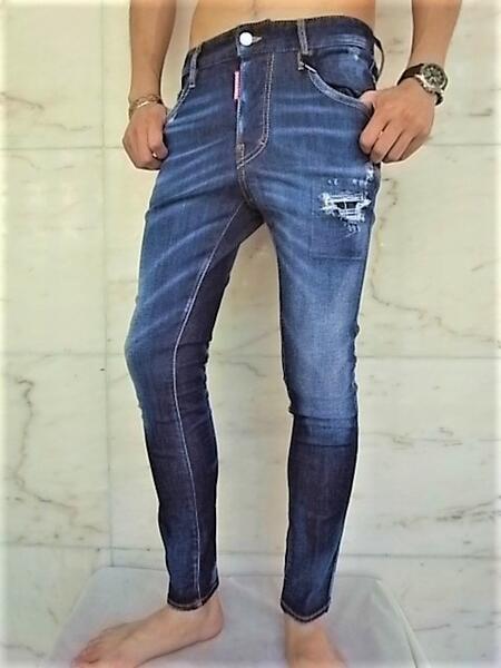 楽天市場 Dsquared2 ディースクエアード Super Twinky Jean Stretch Denim Dark Wash クラッシュ リペアー スーパーツィンキーjeans 2fantastic