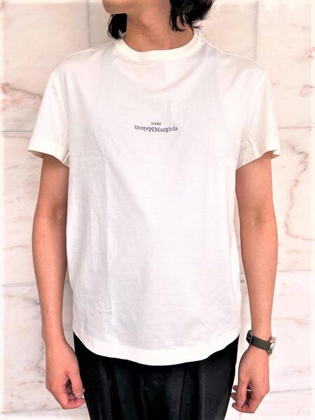 良品 MM6 Maison Margiela マルジェラ　Tシャツ　ホワイト 楽天市場】メゾン マルジェラ ロゴ Tシャツ 白色 ホワイト