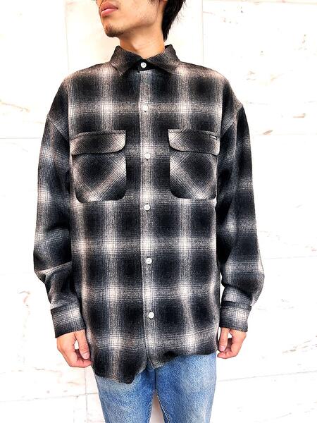 楽天市場】【正規取扱店】KAMIYA Hooded Check Shirt BLACK(カミヤ