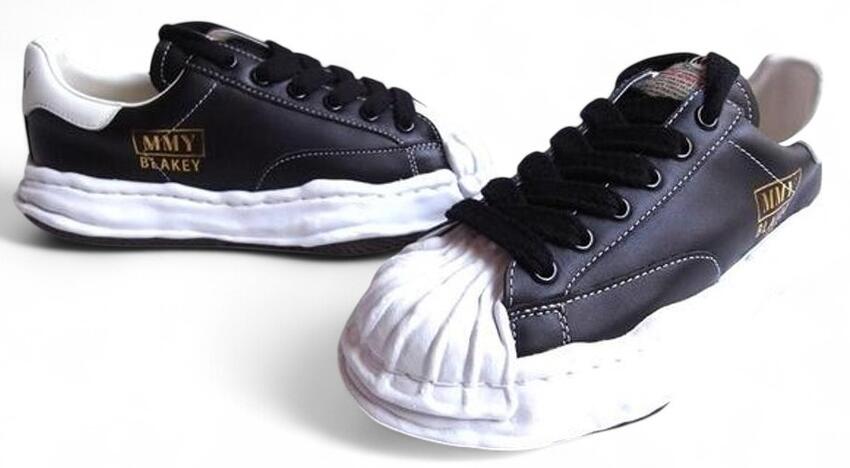 Maison MIHARA YASUHIRO（メゾン ミハラ ヤスヒロ）【"BLAKEY" OG Sole Leather Low-top Sneaker】"ブレイキー"オリジナル ソール レザー ローカット スニーカー★BLACK★｜2Fantastic