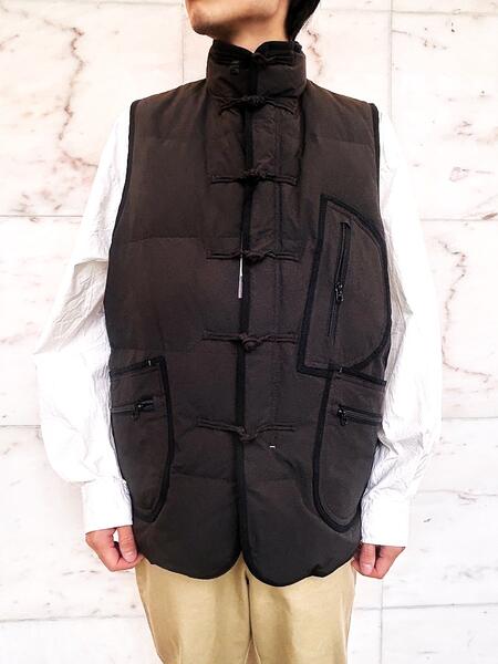 PORTER CLASSIC（ボーイ古典派音楽）\u003cBR\u003e【WEATHER CHINESE DOWN VEST】\u003cBR\u003eウェザーチャイニーズダウンベスト\u003cBR\u003e★BLACK★