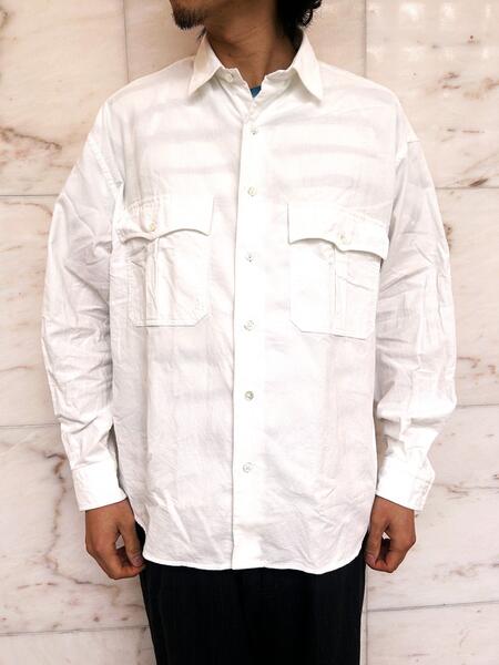PORTER CLASSIC(ポータークラシック)【ROLL UP ORGANIC CORDUROY SHIRT】ROLL UP"CORDUROY"SHIRT☆WHITE☆|2Fantastic