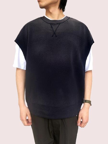 PORTER CLASSIC（ポータークラシック）【H/W OHARIKO GRAFFITI PEACE COTTON KATSU VEST】ハンドワーク"お針子"グラフティー ピースコットン"KATSU"ベスト★NAVY☆｜2Fantastic 25,773円