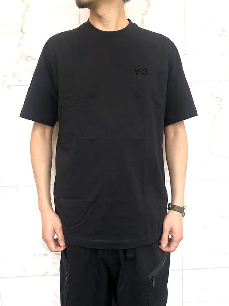 adidas Y-3（ワイ－スリー）\u003cBR\u003e【Y-3 REGULAR SHORT SLEEVE TEE】\u003cBR\u003e”Y-3”レギュラー 遊撃手 捩り お茶\u003cBR\u003e★BLACK★