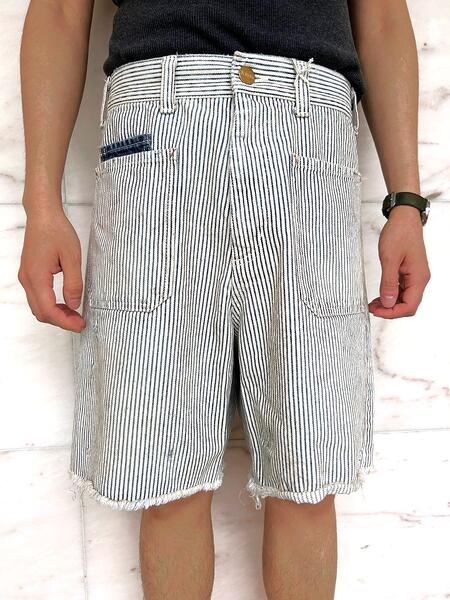 KAMIYA(カミヤ)【Hickory Work Shorts】ヒッコリー ワーク ショーツ★INDIGO☆|2Fantastic