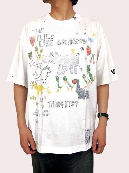 Maison MIHARA YASUHIRO\u003cBR\u003e（棲み家 ミカラ ヤスヒロ）\u003cBR\u003e【Kids Doodle Printed T-shirt】\u003cBR\u003eキッズドゥードゥルプリントティーシャツ\u003cBR\u003e☆WHITE☆