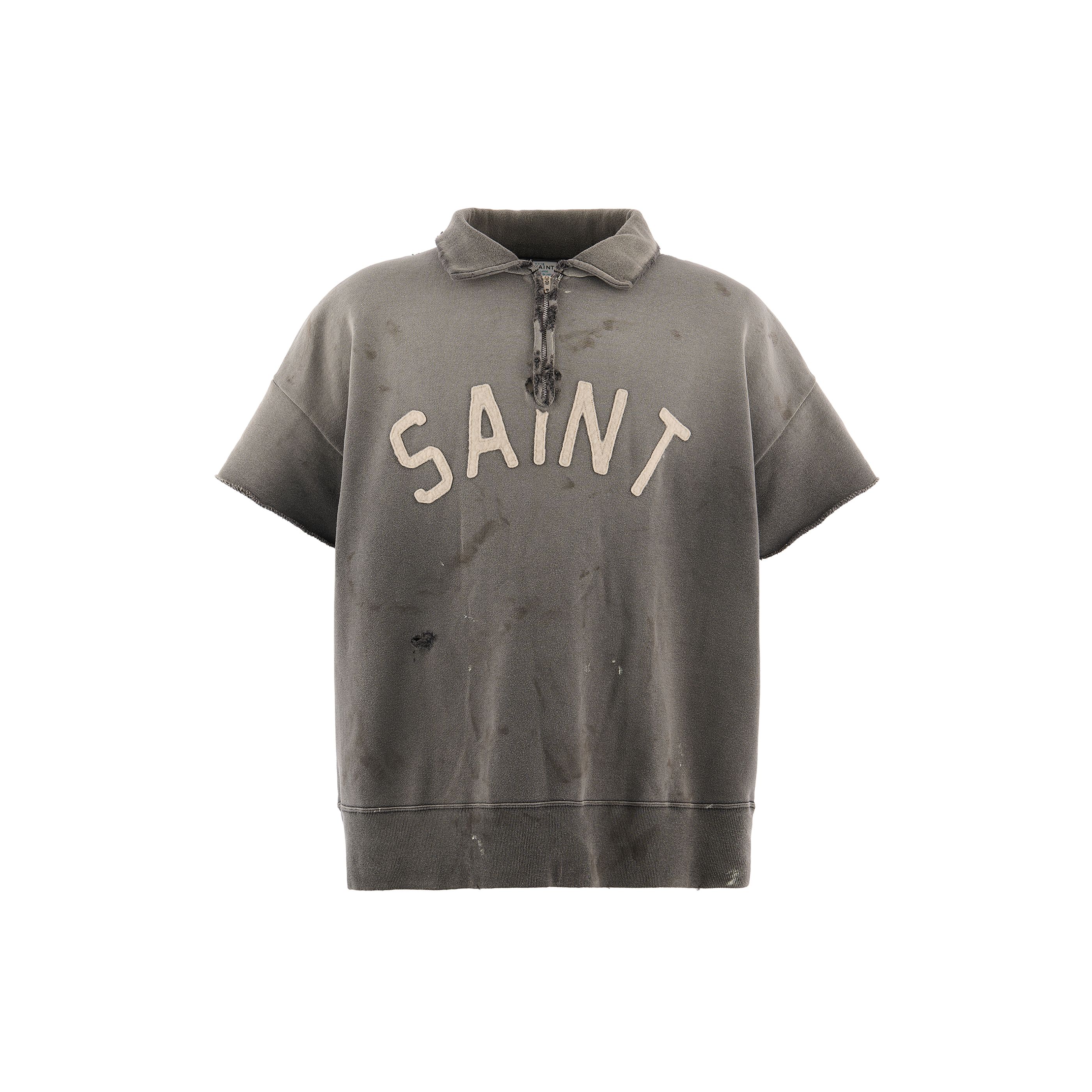 SAINT Mxxxxxx(セント マイケル)【SM-MK8-0000-052】SS HALF ZIP SWEAT/SAINT/CHARCOAL｜2Fantastic