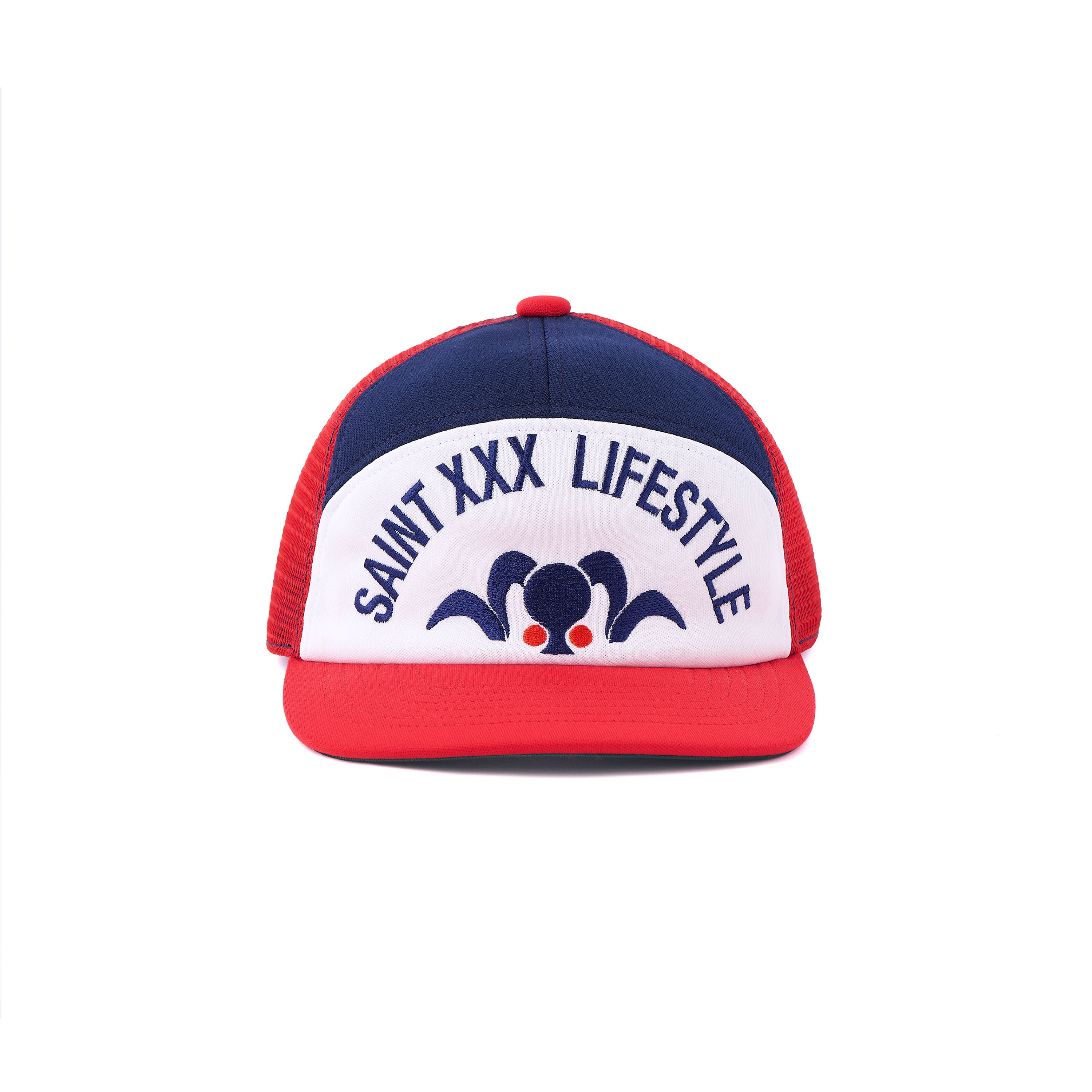 SAINT Mxxxxxx(セント マイケル)【SM-MK1-0000-077】MESH CAP/LIFE STYLE/NAVY+RED｜2Fantastic