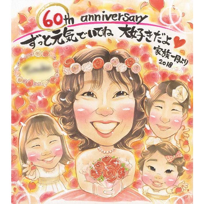 華のある似顔絵プレゼント 還暦や古希、喜寿から百寿まで、人生の節目を彩る特別な贈り物。似顔絵 サプライズ 早い サプライズプレゼント 古稀 人気 写真から 米寿 名入れ 記念品 ギフト 安い 色紙 喜ばれる ラッピング 短納期 おすすめ 贈り物 還暦 依頼 そっくり