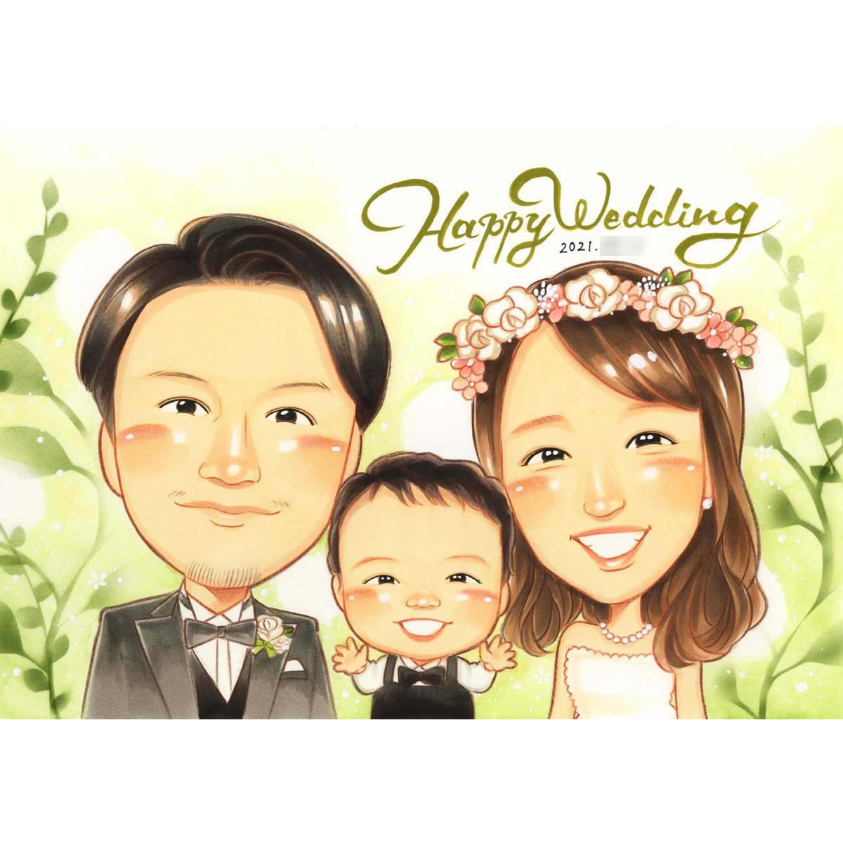 似顔絵ウェディング きよら 結婚式 ウェディング ボード ウェルカムボード サンクスボード 新郎 新婦 友人 両親 祖父 祖母 おじいちゃん おばあちゃん 結婚祝い 男性 女性 友達 友人 上司 カラフル キレイ おしゃれ 大人数 感謝 記念日 名入れ 名前入れ プチギフト