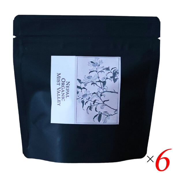 【4/20(月)限定！カードでポイント5倍！】ナナシアン Nepal Organic Mist Valley (非水百花譜・春を待つ花) 30g bare leaf 6個セット 有機紅茶 ネパール ティーバッグ用にも