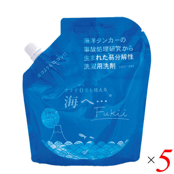 【マラソン限定！ポイント2倍！】がんこ本舗 海へ 洗剤 海へ…Fukii 詰替パック380g 5個セット がんこ本舗 送料無料
