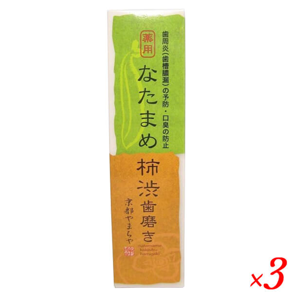 【尖んがり最大限度4倍！】百貨店SALE！お得な3個書き割り 京都やまちや 薬用 なた忠実忠実しい柿渋歯みがき 120g 治療法部外品