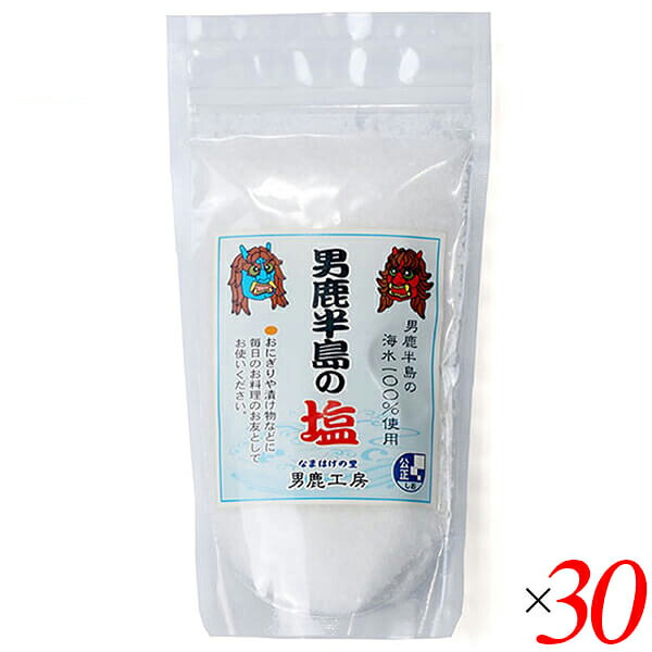 【マラソン限定！ポイント2倍！】塩 天然塩 食塩 男鹿半島の塩 80g 30袋セット 男鹿工房 送料無料