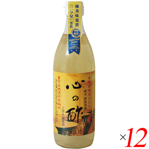 【100円クーポン！】学割6倍！お酢 米酢 純米酢 心の酢（純米酢）500ml 12本セット 戸塚醸造店｜通販フレンズ