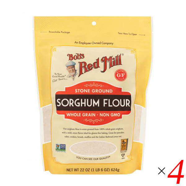 【マラソン限定！ポイント2倍！】全粒粉 雑穀 ソルガム ソルガムフラワー 624g 4個セット Bob's Red Mill 送料無料
