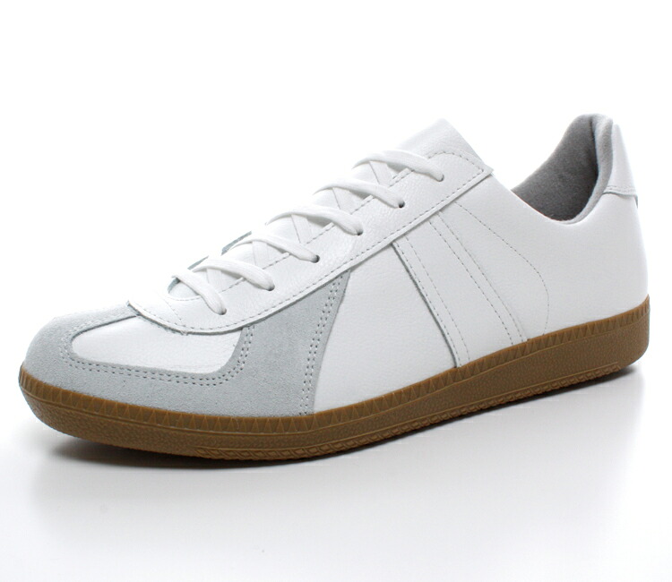 GERMAN TRAINER（ジャーマントレーナー）旧タナカユニバーサル社 定まり取りまわし店 なめし革スニーカー 1183-WHITE  New Model