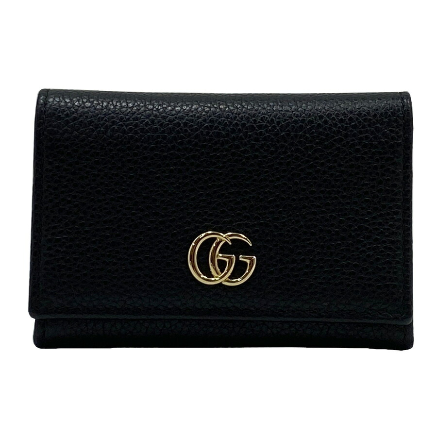 【新品】グッチ GUCCI ダブルG カードケース 名刺入れ ブラック レザー メンズ レディース 男性 女性 ギフト プレゼント 739525 AAC1P 1061｜Brand Selection STAGE