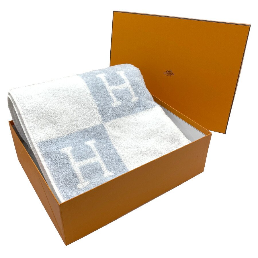 楽天市場】【新品】エルメス HERMES 大判 バスタオル タオルケット 