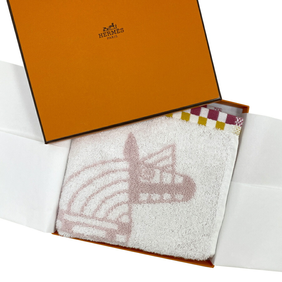 新品未使用HERMES CARRÉ エルメス カレタオル シルクコットン 楽天市場】エルメス HERMES ハンドタオル カレ ジャカード