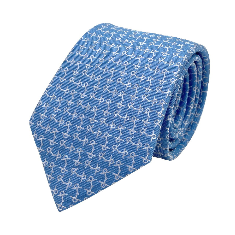 国内売りあげる商いもの【新品】エルメス HERMES 絹地引き分け 7糎《 MORS A AIGUILLES 》AQUA / BLANC 青 青色 白 白いこと ハミ柄 差し上げ物 差し上げ物 メンズ 成人男性 H339338T 08