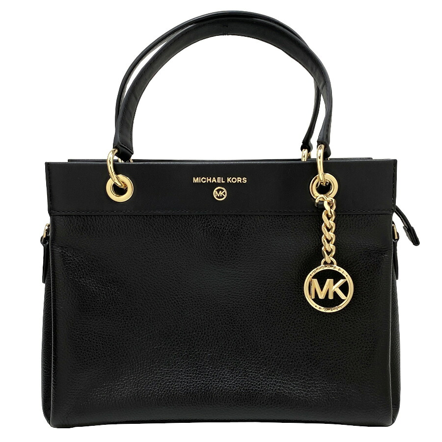 ★7月限定価格★【新品】マイケルコース MICHAEL KORS スーザン サッチェル ミディアム 2WAY ショルダーバッグ ブラック PVC / レザー 30F1GUSS2L｜Brand Selection STAGE