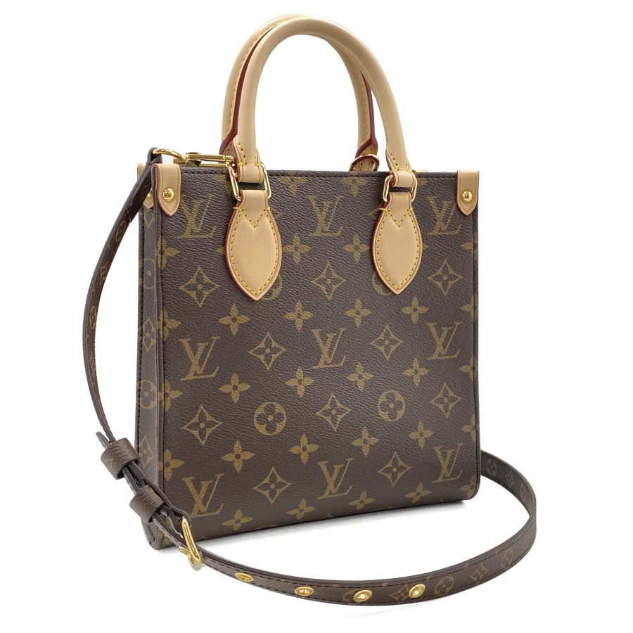 ルイヴィトン LOUIS VUITTON ハンドバック ショルダーバッグ 2WAY サックプラBB モノグラム 帆布 なめし革 赤銅色 M45847