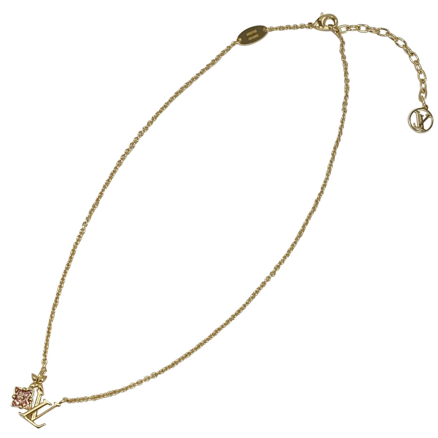 ルイヴィトン LOUIS VUITTON M00783 ゴールド フラワー レディース ピンク コリエ・ルルグラム モノグラム ペンダント ストラス アクセサリー ネックレス 新品 レディースジュエリー・アクセサリー | windowmaker.com