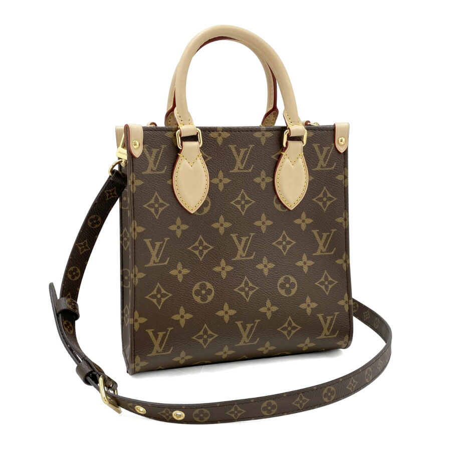 ルイヴィトン LOUIS VUITTON ハンドバック ショルダーバッグ 2WAY サックプラBB モノグラム 帆布 なめし革 赤銅色M46265