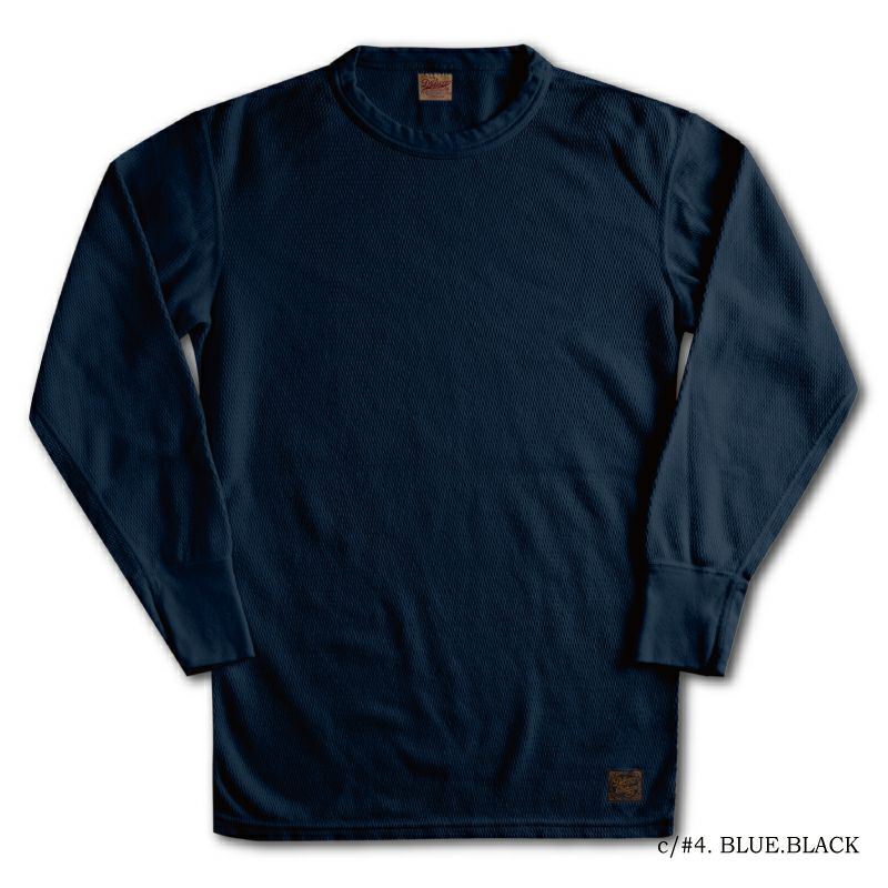 MILC-00-BLBK MIL-SPEC THERMAL PLAIN MILC00 DELUXEWARE デラックスウエアサーマルＴシャツ MILSPECTHERMALPLAIN 無地サーマル｜アメカジ バイカー 2ND・セカンド