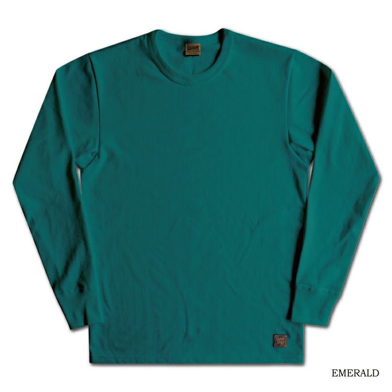 SLL-00 エメラルド 無地長袖Tシャツ SLL00 DELUXEWARE デラックスウエア長袖Tシャツ ロンT 無地ロンT【送料無料】【smtb-tk】【楽ギフ_包装】｜アメカジ バイカー 2ND・セカンド
