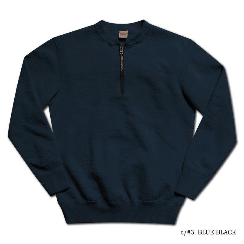 S105-00 BLBK 7inch HALF ZIP PLAIN S10500 DELUXEWARE デラックスウエアスウェット デラックスウエアスエット HALF ZIP SWEATER ハーフジップ【送料無料】【smtb-tk】【楽ギフ_包装】