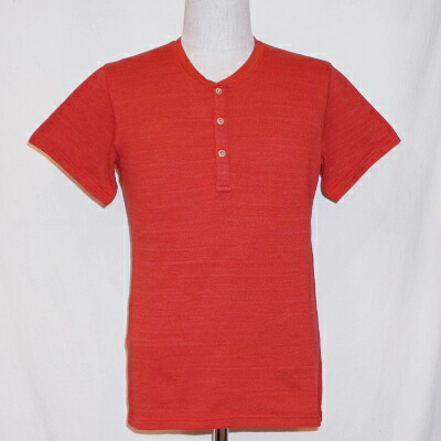 TEH-00W-レッド-ヘンリーネック半袖Tシャツ無地-TEH00W-FLATHEAD-フラットヘッドTシャツ-FLATHEAD-フラットヘッドヘンリーネックTシャツ【送料無料】【smtb-tk】【楽ギフ_包装】